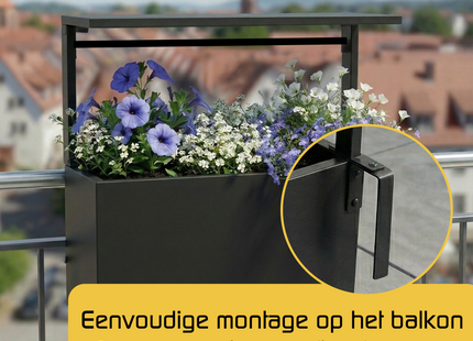 Kweekbak - Plantenbak - Moestuin - Irrigatiesysteem - Balkon - Verstelbaar - Planten - Antraciet