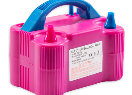 Ballonnenpomp - Elektrisch - Dubbele Vulfunctie - Met Hulpstukken - Roze / Blauw