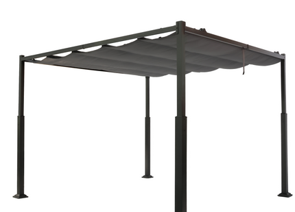 Muntel® Pergola - Antraciet - Metaal - 180G/M2 - 3 X 3 M