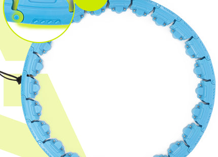 Hoelahoep - Hoepel - Fitness - Verstelbaar - Cardiotraining - Massage - Blauw
