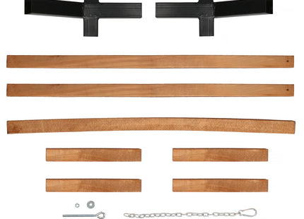 Hangmatstandaard |  Eenvoudige Montage | Weerbestendig | 300 x 100 cm | Hout/Zwart
