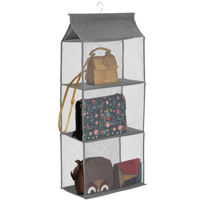 Kast Organizer | 3 Planken | Inclusief Haak | Grijs