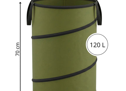 Tuinafvalzak - 120 liter - Duurzaam - Herbruikbaar - Scheurvast - Kunststof -  70 x 47Ø Cm - Groen