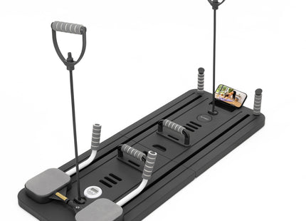 Pilates Reformer - Pilates Board  - Buikspiertrainer - Fitnesstrainer - Multifunctioneel - Opvouwbaar - Zwart - 150 Kg