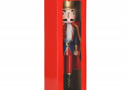 Notenkraker Kerst | 38 cm | Blauw/Rood/Goud