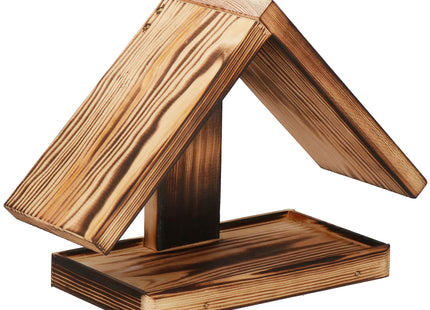 Vogelvoederhuisje - Vogelvoederplek - Vogelvoeding - Staand - Lichtbruin -  12,5 x 31 x 21,5 cm