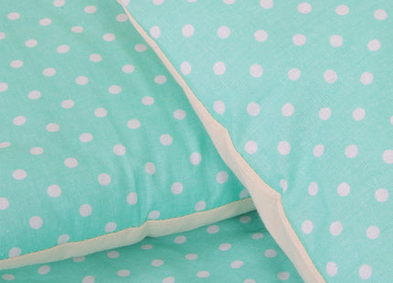 Tipi Tent | Wigwam Speeltent | 120x100x180 cm | Met Mat en Kussens | Naturel Mint | Stippen