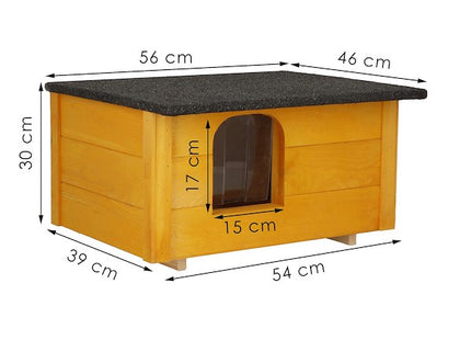 Kattenhuis - Voor Buiten - Geïsoleerd - 56 x 46 x 30 cm