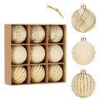 Kerstballen | 9 Stuks | 7 cm | Goud | Velours