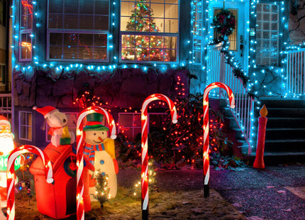 Snoepstokken | Zuurstokken |  Kerstversiering | Led | 8 Stuks