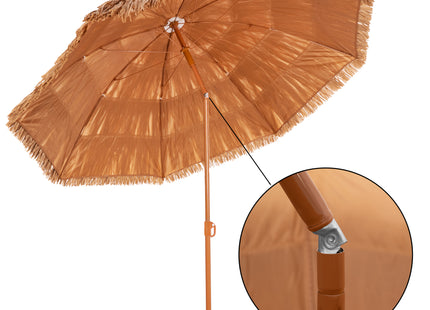 Parasol | Strand Parasol | Parasols | Opvouwbaar | Hawaiiaans | 160 cm | Bruin