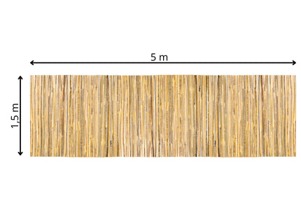 Balkonscherm - Privacyscherm - Hoge Kwaliteit - Waterbestendig - UV-bescherming - 1,5x5 m - Naturel - PE