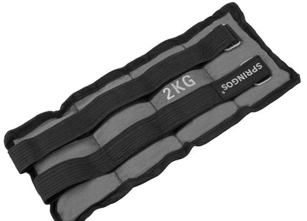 Pols- en enkelgewicht | 2 Stuks | 2 kg | Grijs