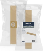 SQOON® Industriële Stofzuigerzakken - Geschikt voor Soteco Micro - Vervangt Model 07940 - 10 Stuks - Papier - Voor Professioneel Gebruik in Bouw en Industrie