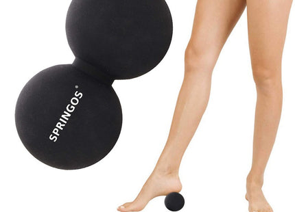 Massage Bal | Triggerpoint Bal | Peanut Ball | Lacrosse Bal | Massage | Mat Zwart | 13 cm