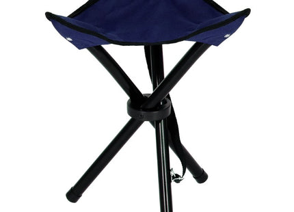 Campingkrukje | Opvouwbaar | Inclusief Draagriem | Donkerblauw/Zwart