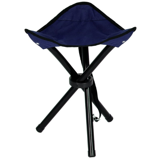 Campingkrukje | Opvouwbaar | Inclusief Draagriem | Donkerblauw/Zwart
