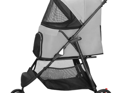 Springos Hondenbuggy - Inklapbaar - 3 wielen - Grijs