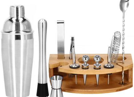 Cocktail Set | 12-Delige Cocktail Shaker Set | RVS | Zilverkleurig