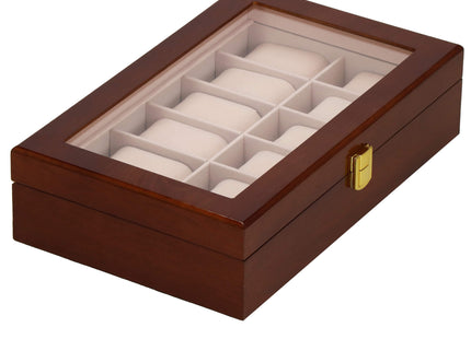 Horlogedoos - Horlogebox - Horlogeopberger - Bruin - 12  Horloges