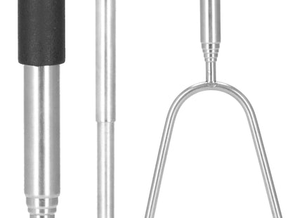 Telescopische BBQ Vork - Grillvork - BBQ -  Zilver - Uitschuifbaar - Metaal - Kunststof - 85,5 Cm