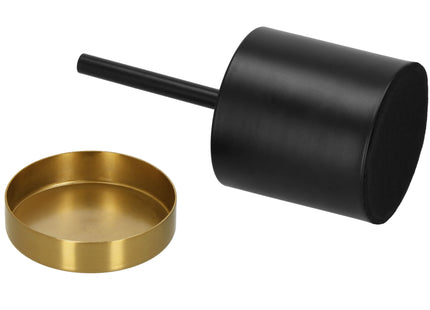 Kandelaar - Metaal - Set Van 2 - Rond - Zwart/Goud