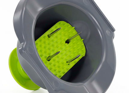 Groentesnijder 7-in-1 – Multifunctionele groenterasp – Met opvangbak en accessoires – Grafiet/Groen