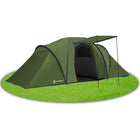 Tunneltent |Kampeertent | Tent | Waterdicht | 4 Persoons | 2 Slaapkamers | Groen | 460 x 200 x 245 cm