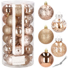 Kerstballen | 30 Stuks | 6 cm | Rosé/Goud