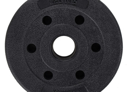 Halterschijf | Halterschijven | Bitumen | Gewichten | 1 x 1.25 kg | Kunststof | Zwart