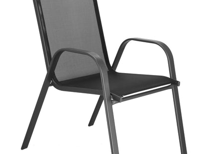 Tuinstoel | Tuinstoelen | Tuinstoel Buiten | Staal & Textileen | 130 kg | Grijs
