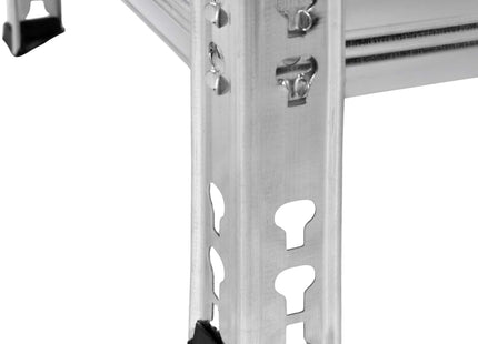 Werkbank| Garage | Werkblad | 136x40x100 cm | Staal | 620 Kg |  Zilver/Bruin