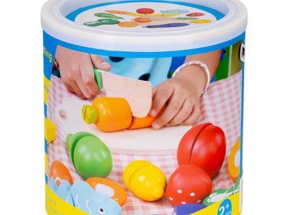 Springos ® Houten Snijset Fruit - 13-Delige - Speelset met Snijplank en Snijfruit