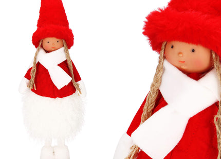 Kerstdame - Kerstversiering - Rode Kabouter - 50 cm