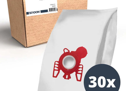 SQOON® Stofzuigerzakken Geschikt voor Miele Compact C2 / Compact C1 / Complete C1 Series - F / J / M 3-D - Vervangt 9917710 - 30 Stuks