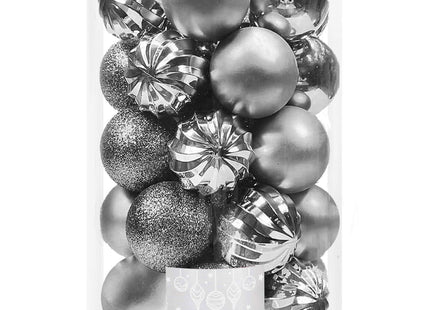 Kerstballen | 20 Stuks | 6 cm | Grijs