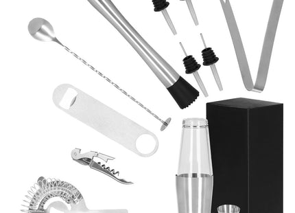 Cocktail Set | 14-Delige Cocktail Shaker Set | RVS | Zilverkleurig