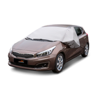 CarPassion Autohoes - Half Cover - Anti-Vries Deken - Beschermhoes - Waterdicht & Vorstbestendig - Universeel - Grijs