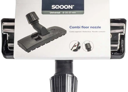 SQOON® Universele Combi Zuigmond  Geschikt voor Alle Stofzuigers 30-37 mm – Voor Tapijt, Laminaat, Parket & Tegels – Nylon Haren – Eenvoudig te Monteren en Reinigen