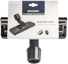SQOON® Universele Combi Zuigmond  Geschikt voor Alle Stofzuigers 30-37 mm – Voor Tapijt, Laminaat, Parket & Tegels – Nylon Haren – Eenvoudig te Monteren en Reinigen