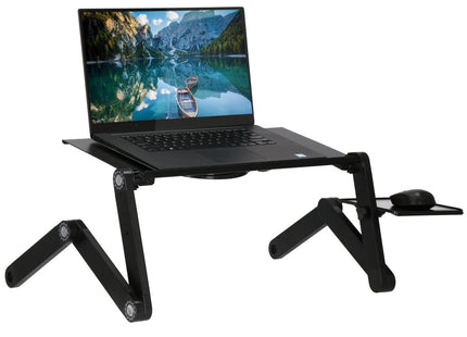 Laptop Standaard | Laptop tafel | Laptop Cooler | 48 x 26 cm | Zwart