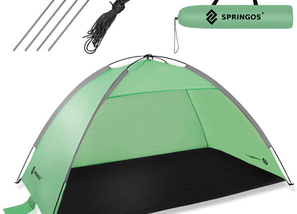 Strandtent | Tuintent | UV Filter | Inclusief Draagtas | 120 x 210 x 112 cm | Polyester | Polyethyleen | Groen | Zwart | Grijs