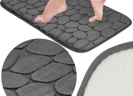 Badkamermat - Antislip - Sneldrogend - Grafiet - 60 x 40 cm