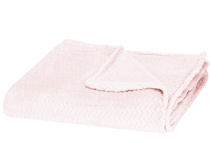 Plaid | Sprei | Bankdeken | Deken | 130 x 180 cm | Pluche | Poeder Roze