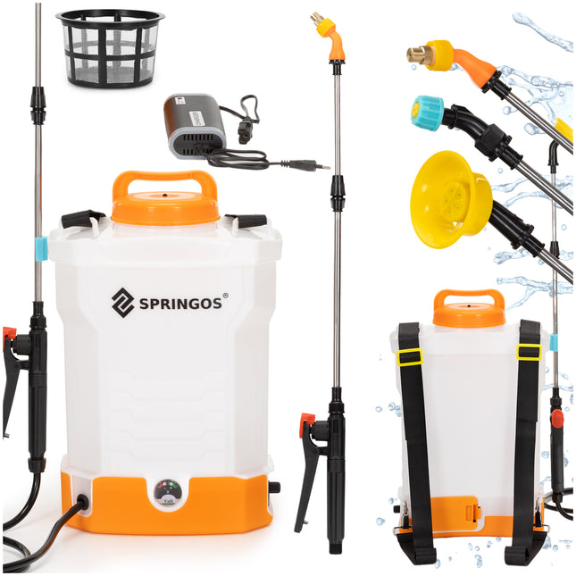 Drukspuit - Elektrische - Accu - Onkruidbestrijding - Regelbare Sproeikop - 10 Liter