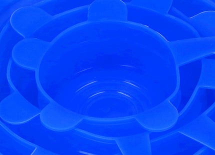 Siliconen Deksel | Universele Deksels | 6 Stuks | Blauw
