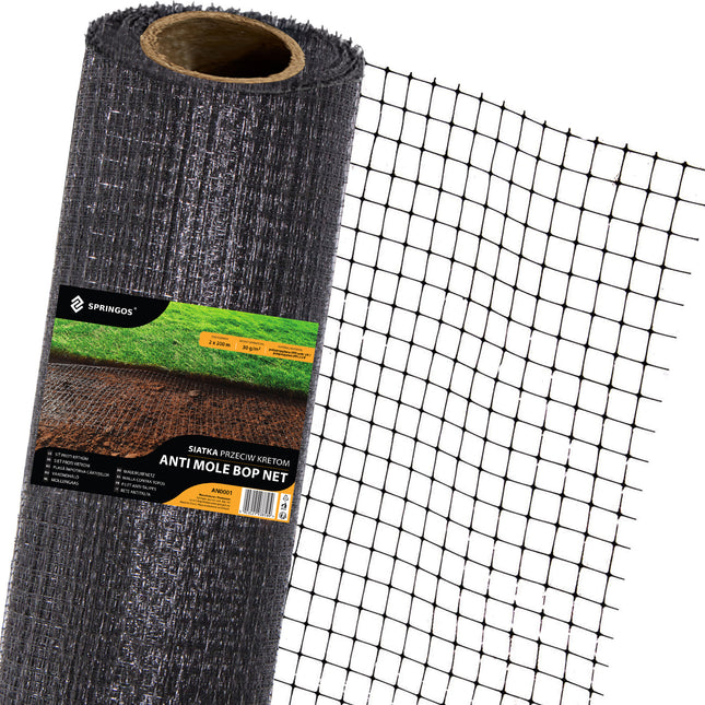 Mollengaas | Mollenbestrijding | Mollennetten | 1x 25 m | 30g/m2 | Zwart