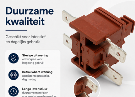 SQOON® Schakelaar geschikt voor Numatic HVR / NVR – Vervangende aan/uit schakelaar voor Numatic stofzuigers