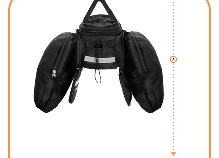 Fietstas - Bagagedrager - Polyester - Polyurethaan - 8 L - Zwart