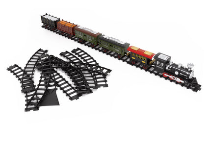 Springos® Speelgoedtrein - Stoomgeluid - Met afstandsbediening - 18 Delig